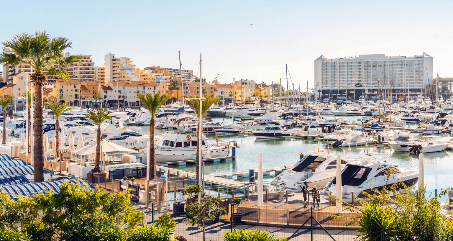 View of Vilamoura Marina in the Algarve, Portugal