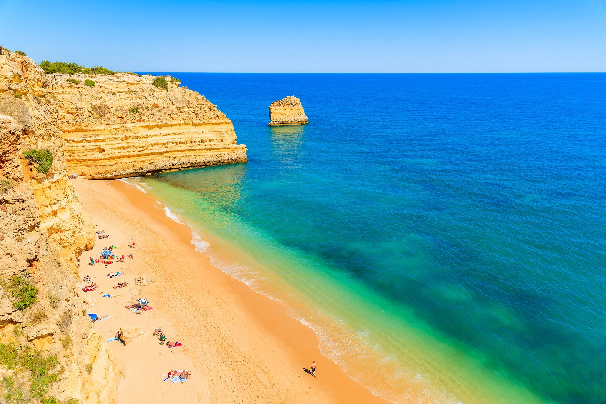 Praia da Marinha, one of the most iconic beaches in the Algarve near Carvoeiro