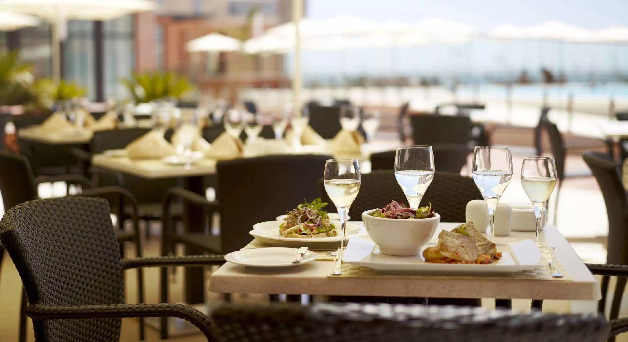 Traditional seafood restaurants in Olhao with views of the Ria Formosa