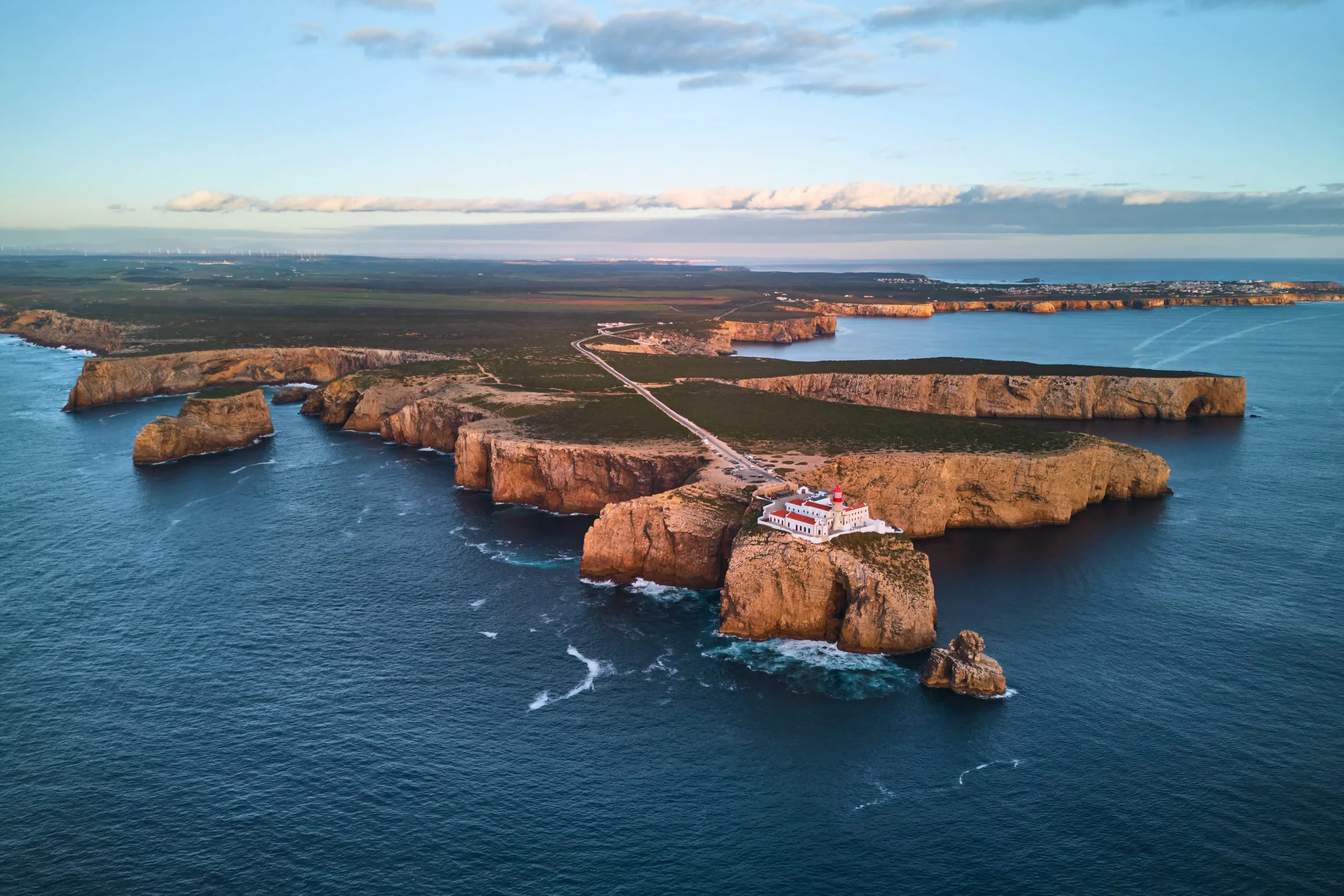 The dramatic cliffs of Sagres at the south-western tip of Portugal